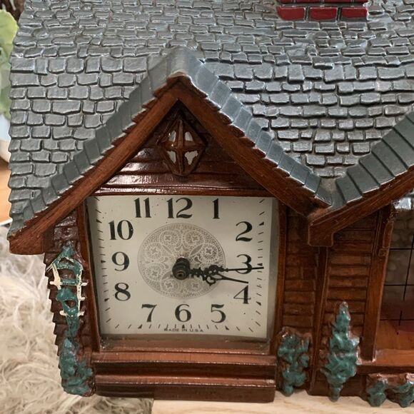 Vtg 1946 Haddon Original Home Sweet Home Clock Animated Rocking Grandma W/Light - Picture 5 of 17